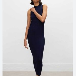 Navy ribbed dress